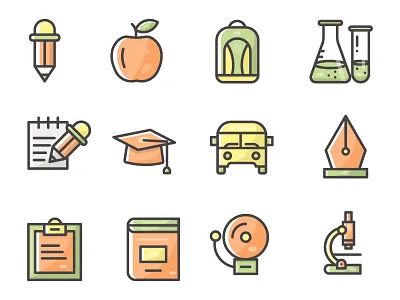 School Icons education icon icon set icons iconset school