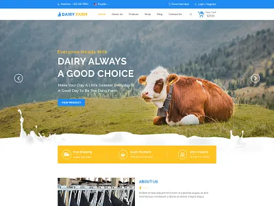 Dairy Farm Product Website Design branding design ecommerce design graphic graphic design graphicdesign graphics illustration logo minimal photoshop product design ui ui design uidesign user interface web web design webdesign website