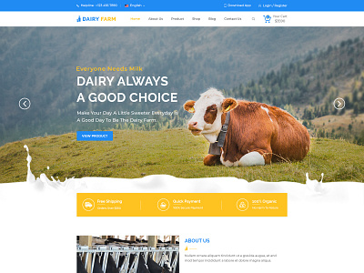 Dairy Farm Product Website Design branding design ecommerce design graphic graphic design graphicdesign graphics illustration logo minimal photoshop product design ui ui design uidesign user interface web web design webdesign website