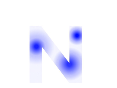 N 36daysoftype blue blur challenge design gradient illustration letter memories minds type typedaily typedesign typeface typography