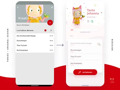 #randomredesign 012 android app app design audio children cross platform figma flutter ios kids material design mobile multi platform redesign ui