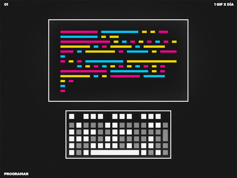 Programar - 1gif4day 1gif4day 1gifxdia aftereffects animation fun gif illustration loop motion motiongraphics programming simple
