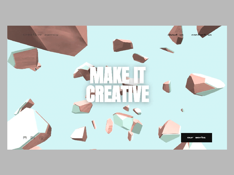 3D WebGL Animation 3d 3d animation 3d art 3d webgl animation design flat hero landing threejs ux web webgl website website design