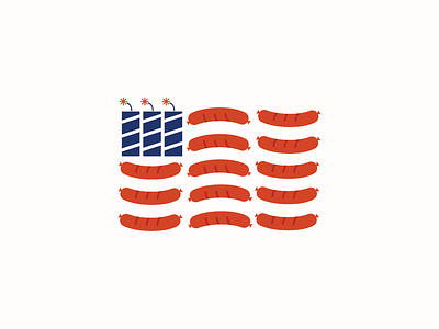 happy fourth! america fireworks fourth hot dogs illustration independence vector