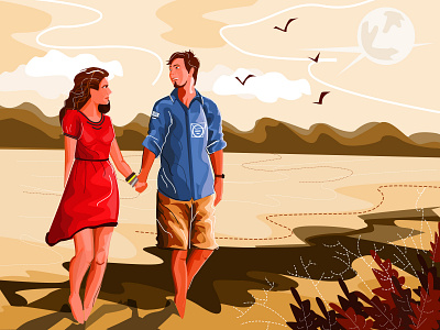 couple best design branding cartoon illustration cartooning cartoons design illustraion illustration art illustrations illustrator logo