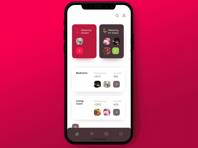 Watering App alarm alarm app animation app app design design ios plants ui ui ux ui design uidesign uiux user interface ux ux design uxdesign watering plants