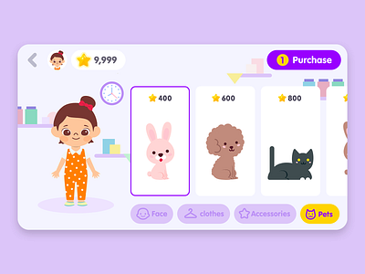 Timo_Kids Routine App_Shop app application charater color design flat home icons illustration ios kids minimal mobile mobile app product design purchase shop ui uiux ux