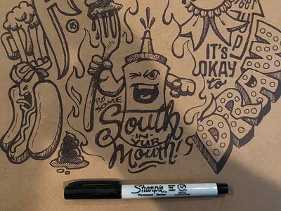 Just for fun Doodles craftpapaper doodles drawing illustration lettering sharpie sketching southern