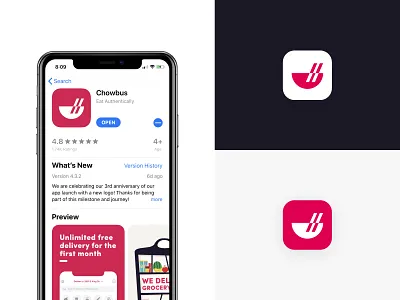 Chowbus App Icon app app icon branding branding and identity branding concept branding design delivery app design foodie icon illustration ios app logo logo design logos product responsive vector