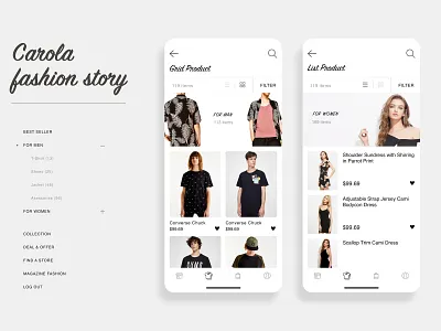 Carola fashion story ui ux 卷筒纸 品牌 商标 应用 设计