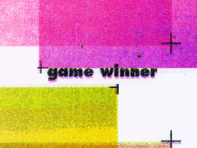 Game Winner animation design motion registration riso risograph