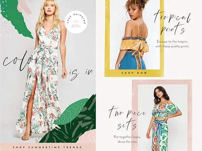 Summer Email Design eblast email email design email template feminine newsletter texture typography
