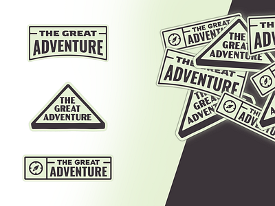 The Great Adventure Logos adventure badge branding camp compass design glow glow in the dark graphic design illustrator logo outdoors patch sign sticker