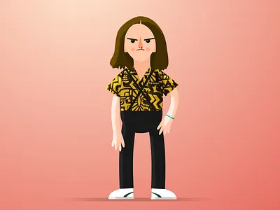 Eleven 2d ae after effects cartoon character design el eleven fanart illustration stranger things