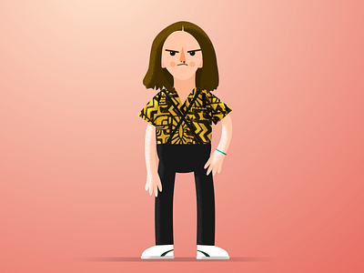 Eleven 2d ae after effects cartoon character design el eleven fanart illustration stranger things