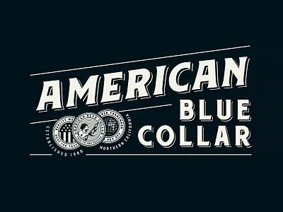 American Blue Collar - Brand Assets 1/3 american blue collar brand identity branding carpenter carpenters contractor contractors electrician electricians entrepreneurs growcase hammer logo design logotype mechanic mechanics merch merchandise working class workwear