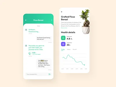 Plant Water Tracking App app appinterferance clean design ios minimal mobile typography ui uidesign ux vector