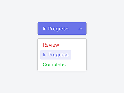 Task Status Update 2d app blue drop down flat productivity task