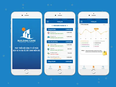 Building Care - Đất Xanh Miền Bắc app design illustrator mobile ui ux vector