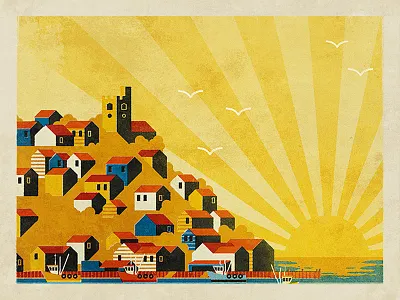 Legra Sunrise beach essex fendell posters leigh on sea neil fendell river sunrise town