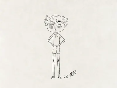 Big Face Girl drawing girl