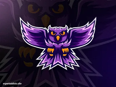 Owl E-Sport Logo animal basketball bird character design eagle esport esportaddicts esportlogo football game gamer gaming illustration logo mascot mascotlogo night owl sport
