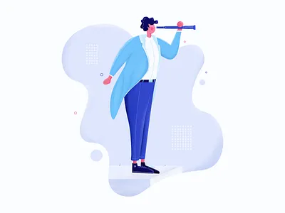 Business Man :: Illustration 2d character 2d illustration boy business man character character design circle color guy illustration illustrations illustrator inspiration man shape texture tranmautritam ui illustration vision website