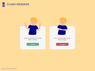 Daily UI Challenge - 011 - Flash Message dailyui flash message ui uidesign uxdesign