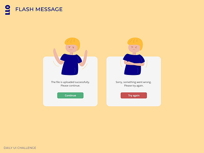 Daily UI Challenge - 011 - Flash Message dailyui flash message ui uidesign uxdesign