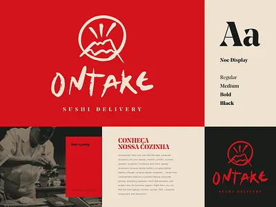 Ontake Branding brand identity branding brazilian logo sushi