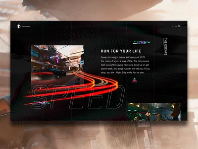 Cyberpunk 2077 / Run animation cyberpunk cyberpunk 2077 design identity parallax ui ux ui webpage design