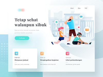 Sports schedule landing page character design flat illustration landingpage ui vector