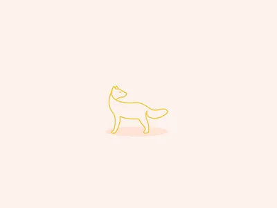 Illustration | Little Worlf animal flat gold illustration julie charrier minimal sketchapp ui vector wolf