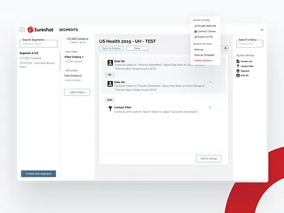 Sureshot - Segmentation Mockup - Web card corporate design minimal mockup product red software white