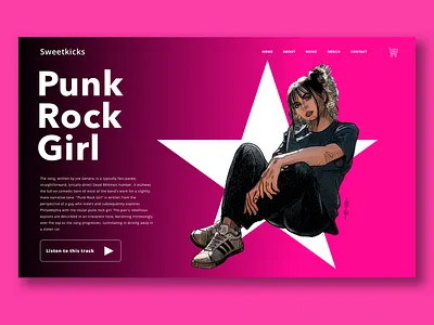 Punk Rock Girl graphicdesign ui ui deign ux