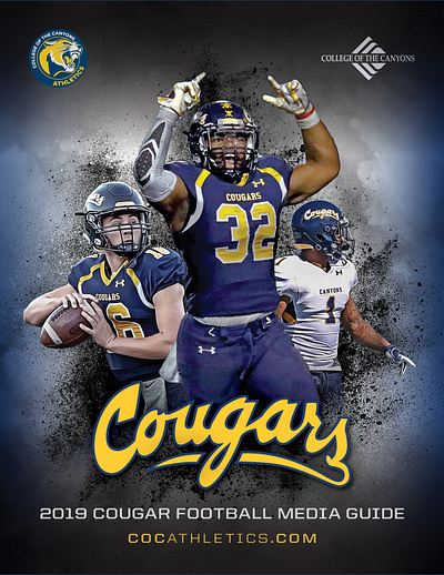 Cougar Media Guide Cover athletics branding collage college sports cover design football graphic design media guide sports