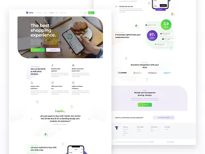 Twisto.pl - Merchants app bank banking benefits ecommerce features finance fintech integration landing pattern paying payment social startup stats testimonial twisto web website