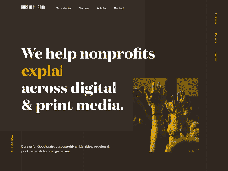 Animation for my agency's website nonprofit web design website