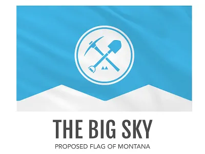 Big Sky flag montana state flag states u.s. states
