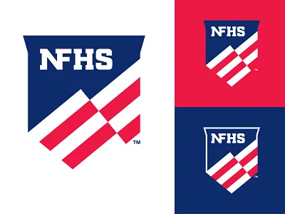 NFHS - New Organization Logo association brand brand design branding branding and identity branding design crest flag high school identity design illustrator logo logo design national united states of america vector
