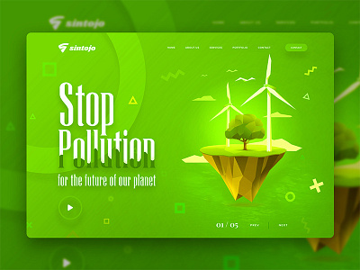 Pollution Free Header Image app apps design apps screen branding design ecommerce environment design header image illustration rent a car slider design stop pollution design ux website design