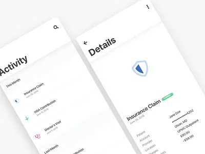 Mobile Activity Feed activity feed clean medical minimal mobile app mobile design mobile ui product design ui design ux design