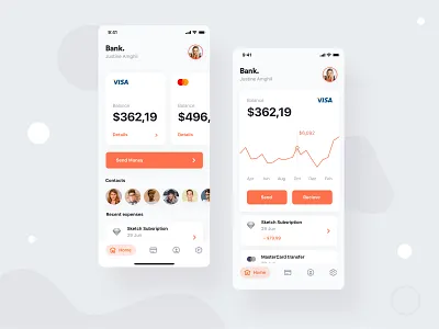 Exploraion - Bank. mobile banking bank app bank card banking banking app expenses app ios app iphone x