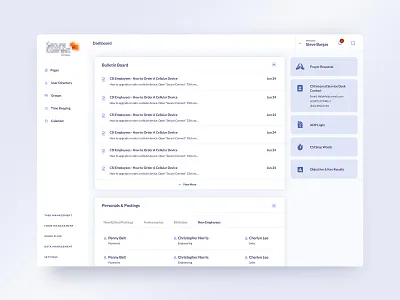 Mockup for Intranet Dashboard dashboard mockup ui ux uxui