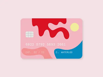 credit card abstract blue branding color credit card creditcard flat graphic illustration illustrator lula minimal pinky red typography vector