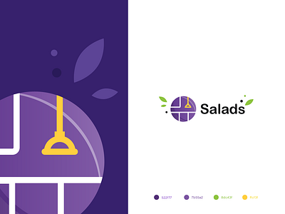 Salads logo art branding color palette colorful art colorful illustration colorful logo design gradient design gradient logo gradients icon identity illustration logo logodesign typography ui vector