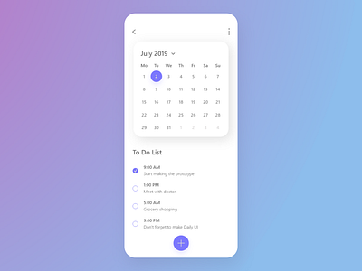 Daily UI #042 042 adobe xd dailyui mobile app todo app todolist