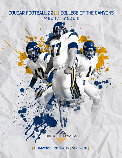 Cougar Media Guide Cover athletics collage compositing cover design football graphic design media guide photography sports