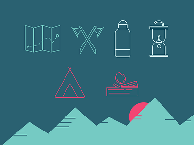 Icon Set - DoD 2019 Elijah Townsend app design experience graphics icon icon set illustration illustrator interaction interface mobile mobile app pen tool photoshop sketch ui user vector