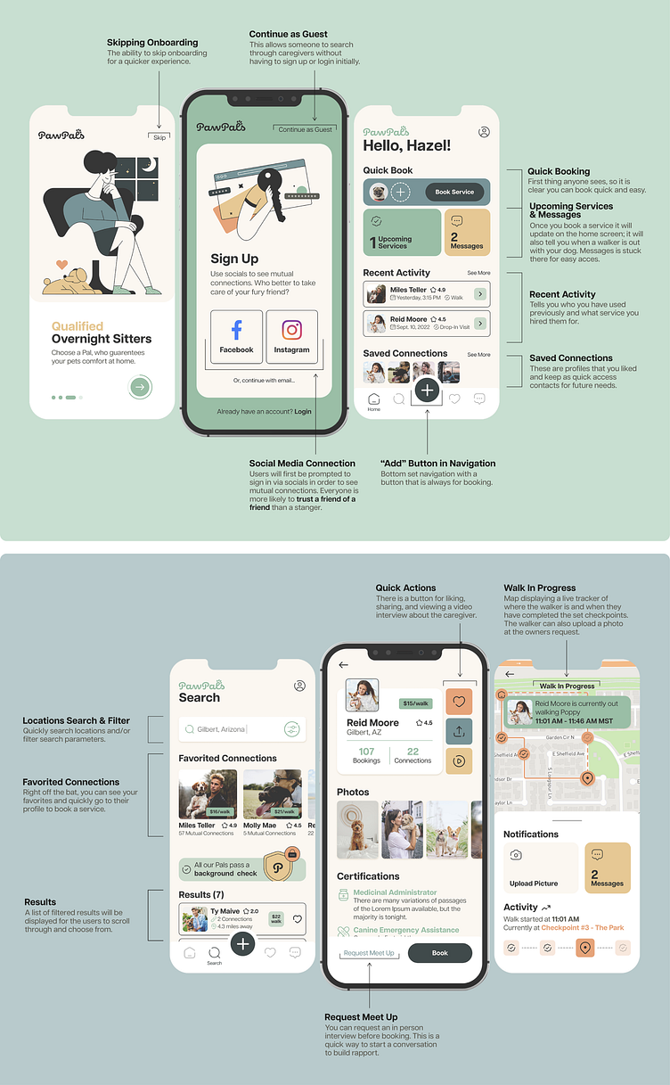PawPals Pet Service App by Lauren Busselle on Dribbble